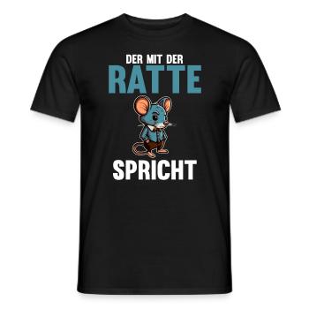 Nagetier Ratte Ratten - Männer T-Shirt - Schwarz - Vorne - AI Model Male 178 light (178cm)