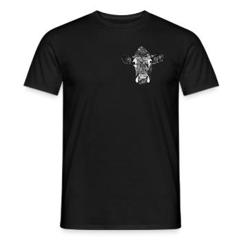 Kuh Bauernhof Motiv Aufdruck - Männer T-Shirt - Schwarz - Vorne - AI Model Male 178 light (178cm)