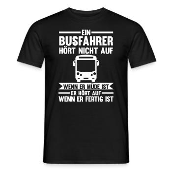Bus Busfahrer - Männer T-Shirt - Schwarz - Vorne - AI Model Male 178 light (178cm)