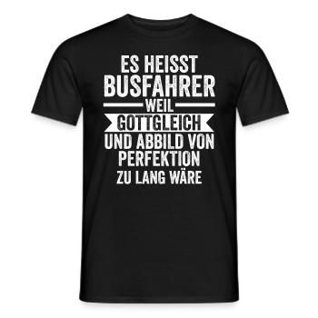 Bus Busfahrer - Männer T-Shirt - Schwarz - Vorne - AI Model Male 178 light (178cm)