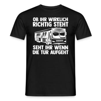 Bus Busfahrer - Männer T-Shirt - Schwarz - Vorne - AI Model Male 178 light (178cm)