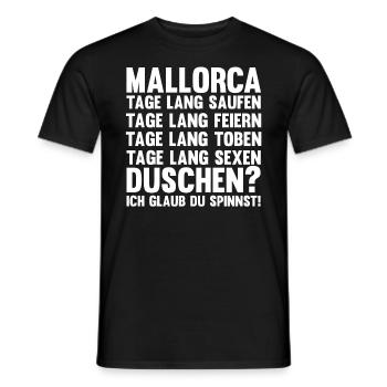 Party Urlaub Mallorca - Männer T-Shirt - Schwarz - Vorne - AI Model Male 178 light (178cm)