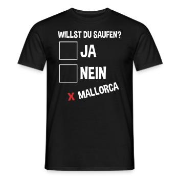 Party Urlaub Mallorca - Männer T-Shirt - Schwarz - Vorne - AI Model Male 178 light (178cm)