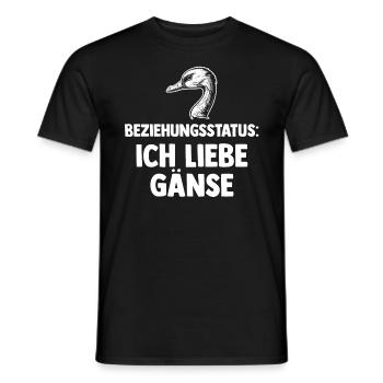 Beziehungsstatus Gans Gänse - Männer T-Shirt - Schwarz - Vorne - AI Model Male 178 light (178cm)