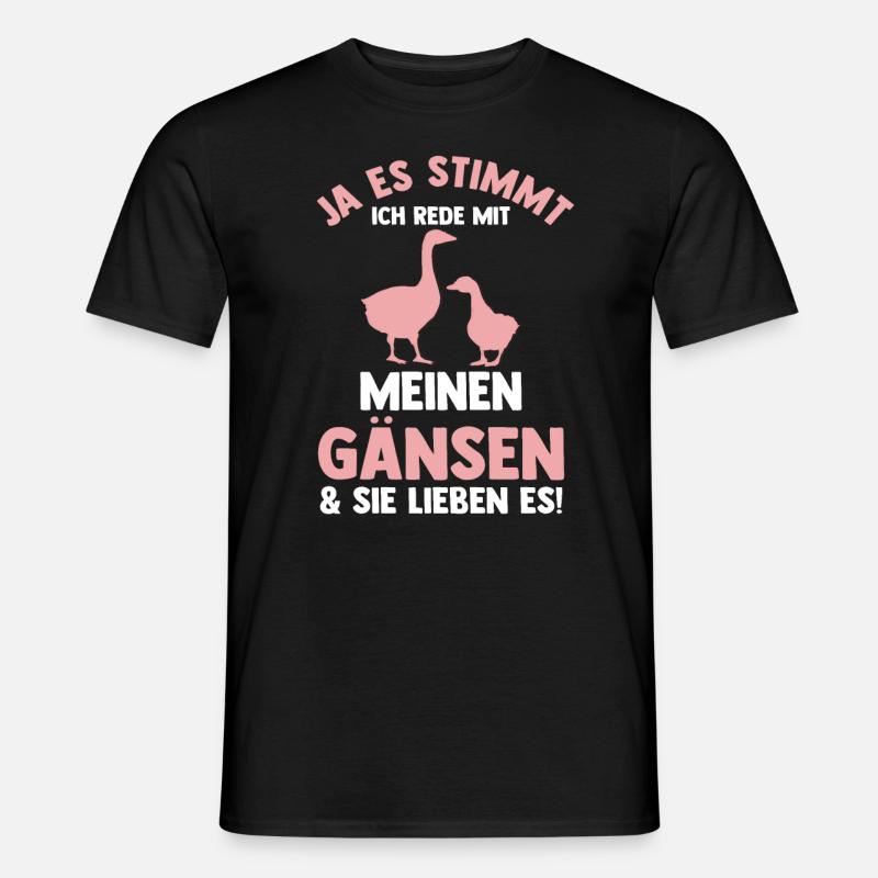 Gans Gänse - Männer T-Shirt - Schwarz