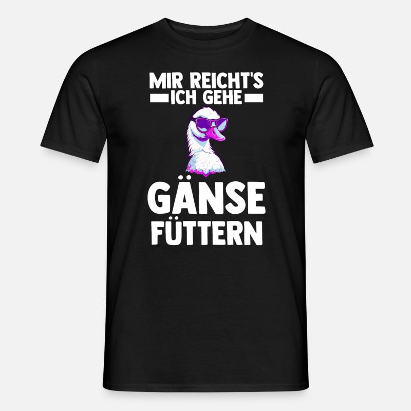Gans Gänse - Männer T-Shirt - Schwarz