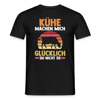 Kuh Landwirt Bauernhof Kühe - Männer T-Shirt - Schwarz - Vorne - AI Model Male 178 light (178cm)