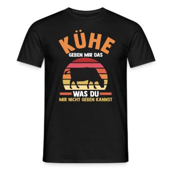 Kuh Landwirt Bauernhof Kühe - Männer T-Shirt - Schwarz - Vorne - AI Model Male 178 light (178cm)