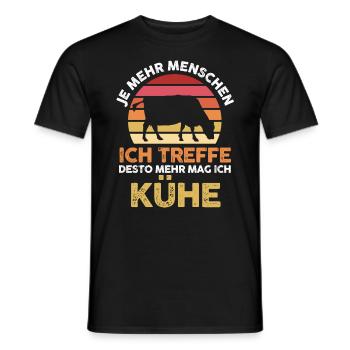 Kuh Landwirt Bauernhof Kühe - Männer T-Shirt - Schwarz - Vorne - AI Model Male 178 light (178cm)
