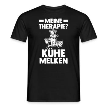 Kuh Landwirt Bauernhof Kühe - Männer T-Shirt - Schwarz - Vorne - AI Model Male 178 light (178cm)