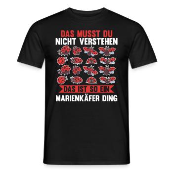Marienkäfer - Männer T-Shirt - Schwarz - Vorne - AI Model Male 178 light (178cm)