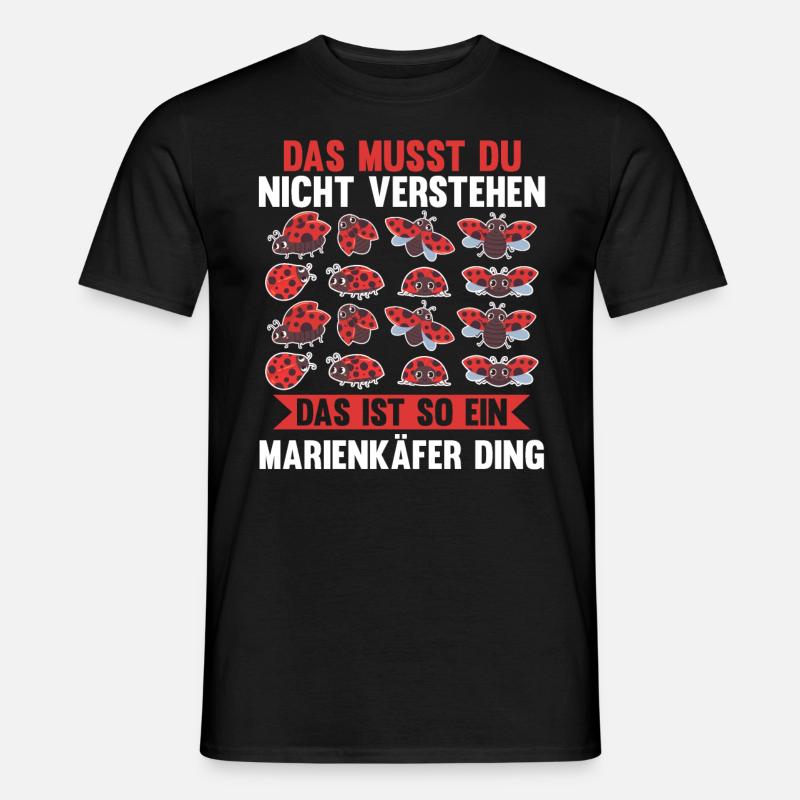 Marienkäfer - Männer T-Shirt - Schwarz