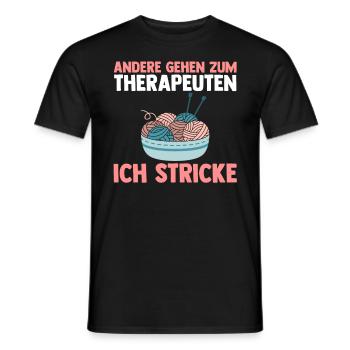 Häkeln Nähen Stricken - Männer T-Shirt - Schwarz - Vorne - AI Model Male 178 light (178cm)