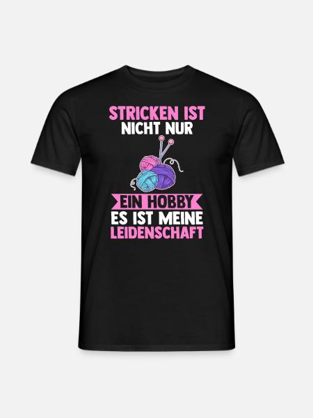 Häkeln Nähen Stricken - Männer T-Shirt - Schwarz