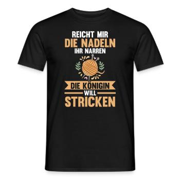 Häkeln Nähen Stricken - Männer T-Shirt - Schwarz - Vorne - AI Model Male 178 light (178cm)