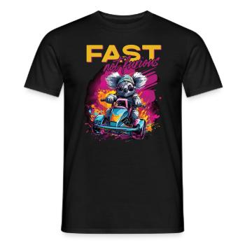 Fast Not Furious Koala Bär - Männer T-Shirt - Schwarz - Vorne - AI Model Male 178 light (178cm)