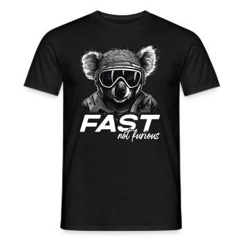 Fast Not Furious Koala Bär - Männer T-Shirt - Schwarz - Vorne - AI Model Male 178 light (178cm)
