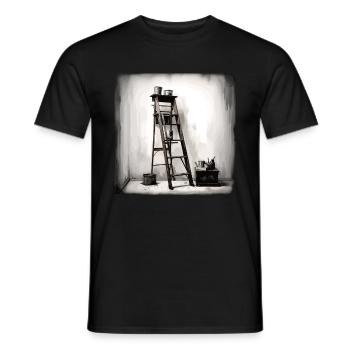 La passion du peintre - Kunst- und - T-shirt homme - noir - Devant - AI Model Male 178 light (178cm)