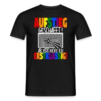 Einschulung Schulkind Fußball Schulanfang Geschenk - Männer T-Shirt - Schwarz - Vorne - AI Model Male 178 light (178cm)