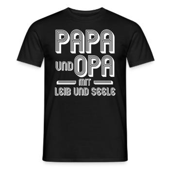 Ich Habe Den Besten Job Ich Bin Papa Und Opa - Männer T-Shirt - Schwarz - Vorne - AI Model Male 178 light (178cm)