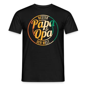 Beste Papa Und Opa Der Welt - Männer T-Shirt - Schwarz - Vorne - AI Model Male 178 light (178cm)