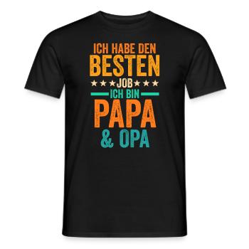 Ich Habe Den Besten Job Ich Bin Papa Und Opa - Männer T-Shirt - Schwarz - Vorne - AI Model Male 178 light (178cm)