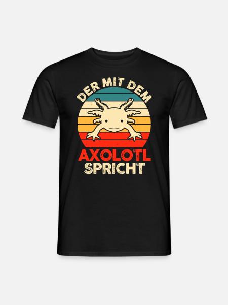 Axolotl - Männer T-Shirt - Schwarz