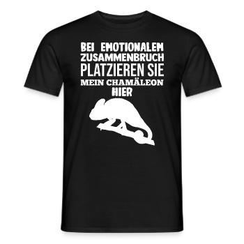 Platzieren Sie mein Chamäleon - Männer T-Shirt - Schwarz - Vorne - AI Model Male 178 light (178cm)