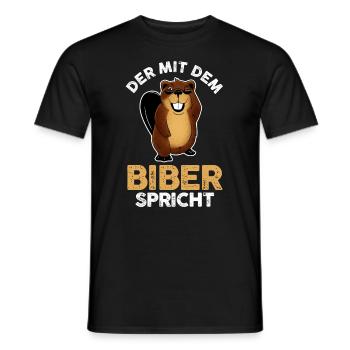 Nagetier Biberliebhaber Biber - Männer T-Shirt - Schwarz - Vorne - AI Model Male 178 light (178cm)