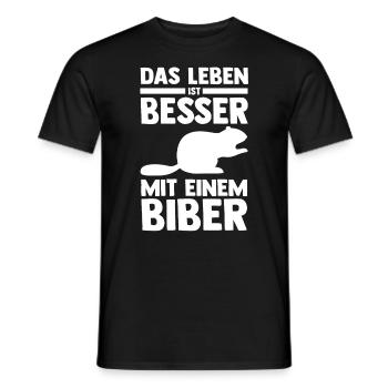 Nagetier Biberliebhaber Biber - Männer T-Shirt - Schwarz - Vorne - AI Model Male 178 light (178cm)