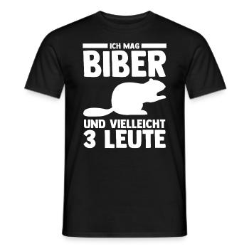 Nagetier Biberliebhaber Biber - Männer T-Shirt - Schwarz - Vorne - AI Model Male 178 light (178cm)