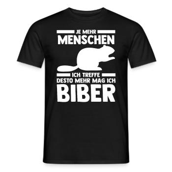 Nagetier Biberliebhaber Biber - Männer T-Shirt - Schwarz - Vorne - AI Model Male 178 light (178cm)