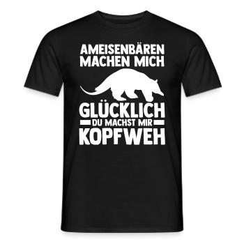Ameisenbär - Männer T-Shirt - Schwarz - Vorne - AI Model Male 178 light (178cm)