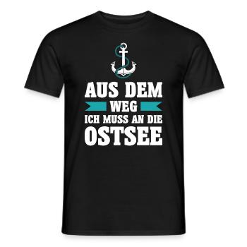 Ostsee Moin Meer See Urlaub Norden Anker Geschenk - Männer T-Shirt - Schwarz - Vorne - AI Model Male 178 light (178cm)
