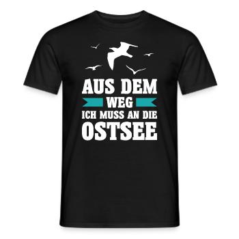 Ostsee Moin Meer See Urlaub Norden Möwen Geschenk - Männer T-Shirt - Schwarz - Vorne - AI Model Male 178 light (178cm)