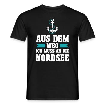 Nordsee Meer Anker Urlaub Norden See Geschenk - Männer T-Shirt - Schwarz - Vorne - AI Model Male 178 light (178cm)