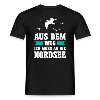 Nordsee Meer Möwe Möwen Urlaub Norden See Geschenk - Männer T-Shirt - Schwarz - Vorne - AI Model Male 178 light (178cm)