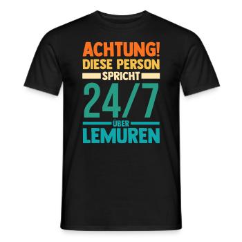 Lemur - Männer T-Shirt - Schwarz - Vorne - AI Model Male 178 light (178cm)