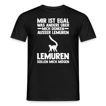 Lemur - Männer T-Shirt - Schwarz - Vorne - AI Model Male 178 light (178cm)