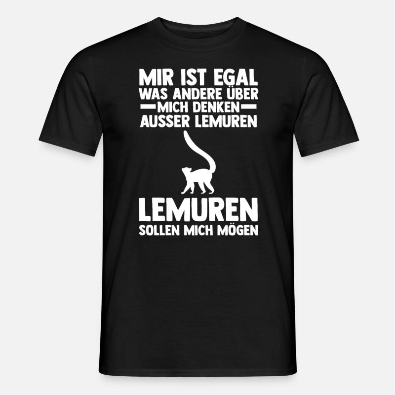 Lemur - Männer T-Shirt - Schwarz