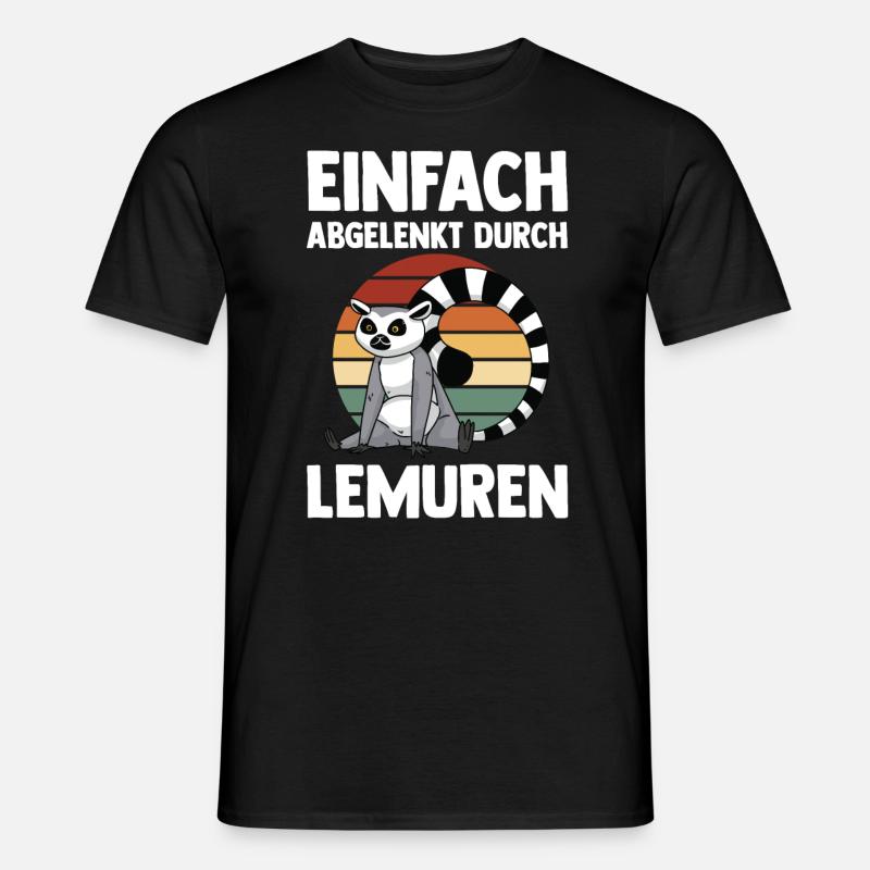 Lemur - Männer T-Shirt - Schwarz