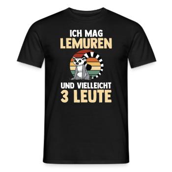 Lemur - Männer T-Shirt - Schwarz - Vorne - AI Model Male 178 light (178cm)