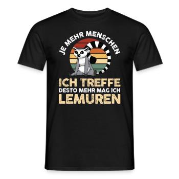 Lemur - Männer T-Shirt - Schwarz - Vorne - AI Model Male 178 light (178cm)