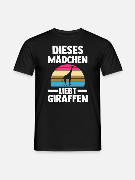 Giraffe Giraffen - Männer T-Shirt - Schwarz