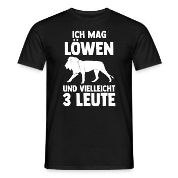 Löwe Löwen - Männer T-Shirt - Schwarz - Vorne - AI Model Male 178 light (178cm)