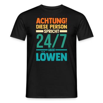 Löwe Löwen - Männer T-Shirt - Schwarz - Vorne - AI Model Male 178 light (178cm)