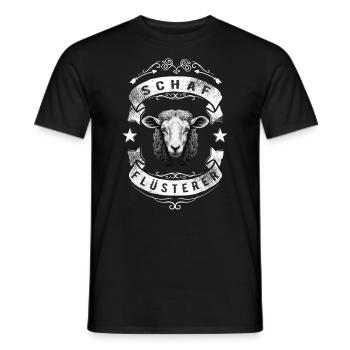 Schafflüsterer - Schaf Silhouette - Männer T-Shirt - Schwarz - Vorne - AI Model Male 178 light (178cm)