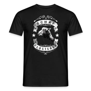 Schafflüsterer - Schaf Silhouette - Männer T-Shirt - Schwarz - Vorne - AI Model Male 178 light (178cm)