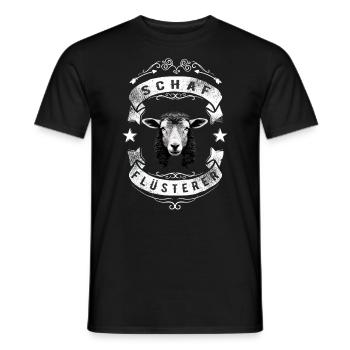 Schafflüsterer - Schaf Silhouette - Männer T-Shirt - Schwarz - Vorne - AI Model Male 178 light (178cm)