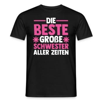 Die Beste Große Schwester Aller Zeiten - Männer T-Shirt - Schwarz - Vorne - AI Model Male 178 light (178cm)